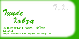 tunde kobza business card